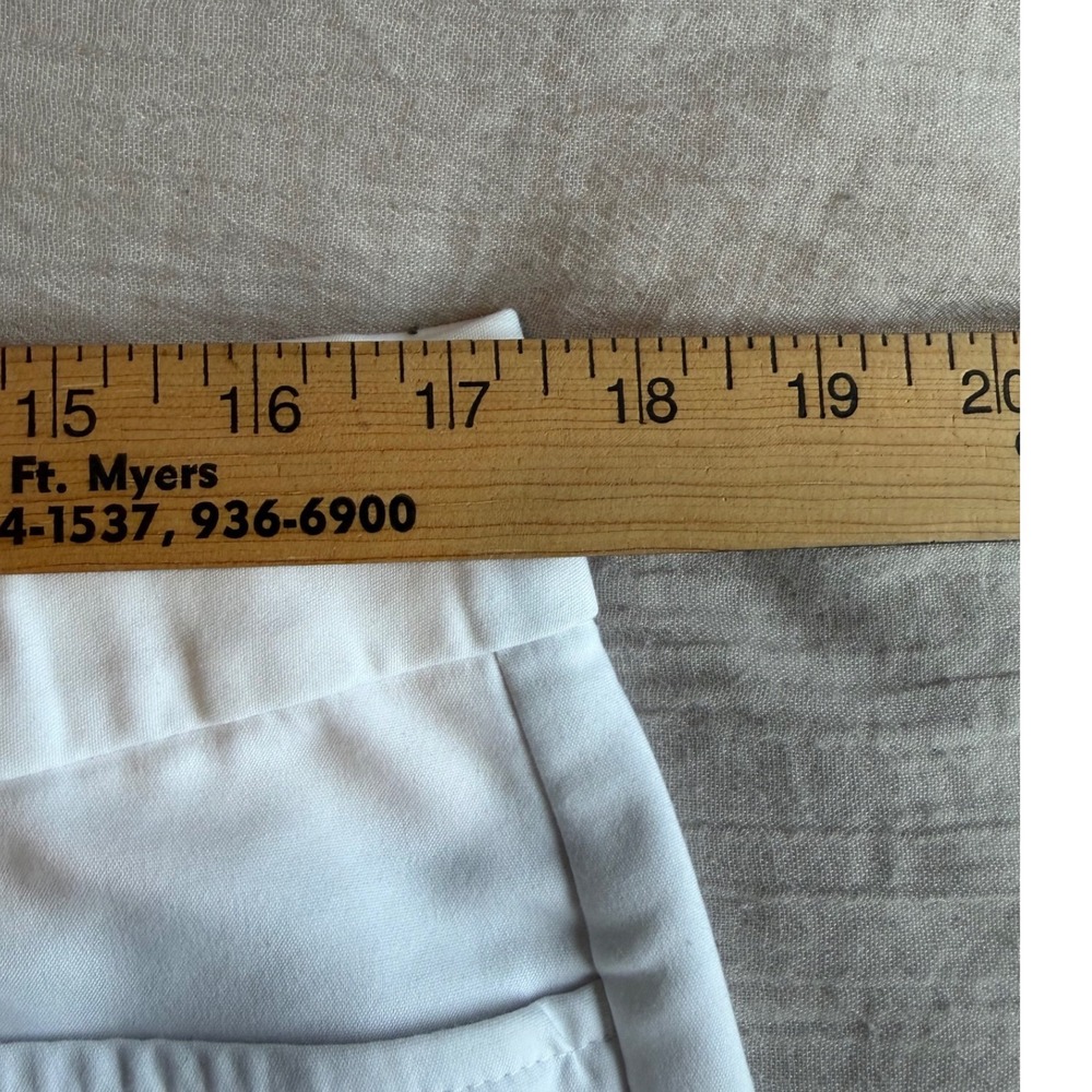 Express Womens White Stretch Bootcut Dress Pants Size 12R Career Trouser - Picture 8 of 10